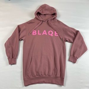 BLAQE Womens Hoodie Medium Pullover Logo Spell Out Casual Jacket
